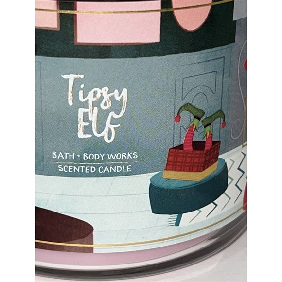 Bath & Body Works Candle TIPSY ELF 3 Wick Candle Day Exclusive NEW Holiday 2022 - Picture 3 of 16